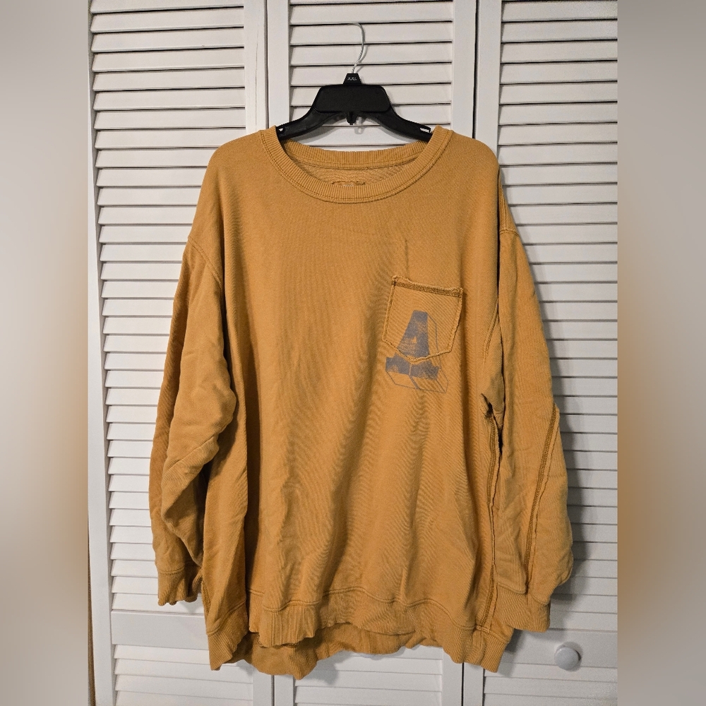 Aerie Tan Ribbed Sweatshirt